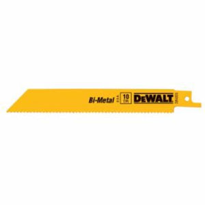 DeWalt Bi-Metal Reciprocating Saw Blade, 6 in L x 3/4 in W, 10 TPI 
5 EA / PK