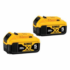 DeWalt MAX* XR® Battery, Lithium-Ion, 5 Ah, 20V, 2-PacK 
1 EA / EA