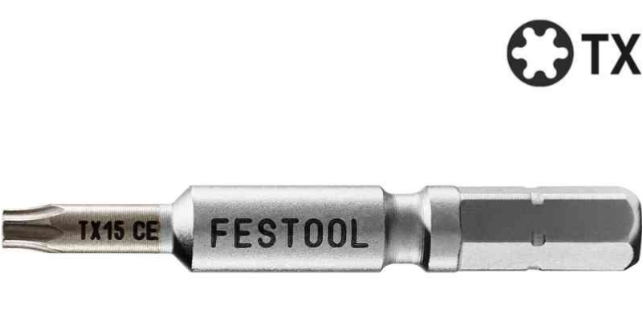Festool Centrotec Torx Driver Bit 15-50 mm, 2-Pack 205079
