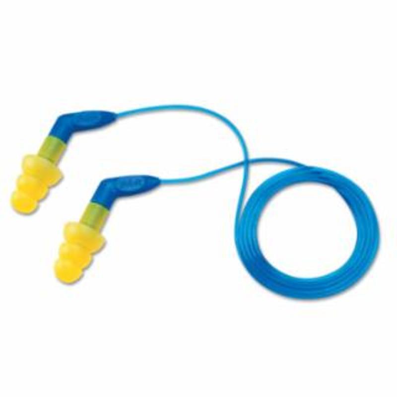 3M E-A-R Ultrafit Plus Earplugs, PVC, Yellow, Corded, Pistol-Grip 100 EA / BX