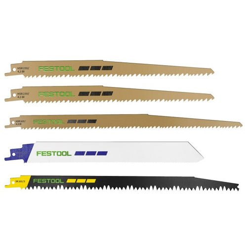 Festool Reciprocating Saw Blade Set RS-Sort/5, 5-Pack 577496