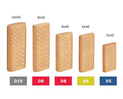 Festool 5x19x30 mm Beech Tenons for DF 500, 300-Pack 494938