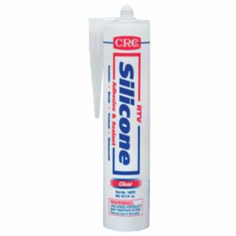 CRC RTV Silicone Adhesive and Sealant, 12 oz Cartridge, 10.1 fl oz, Cl