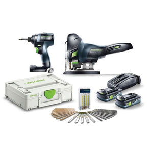 Festool Cordless Impact Driver & Jigsaw Combo Kit TID 18 + PSC 420 577120