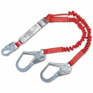 DBI-SALA PRO Pack Elastic 100 Tie-Off Shock Absorbing Lanyards, 6 ft, Snap Hook, 310 lb