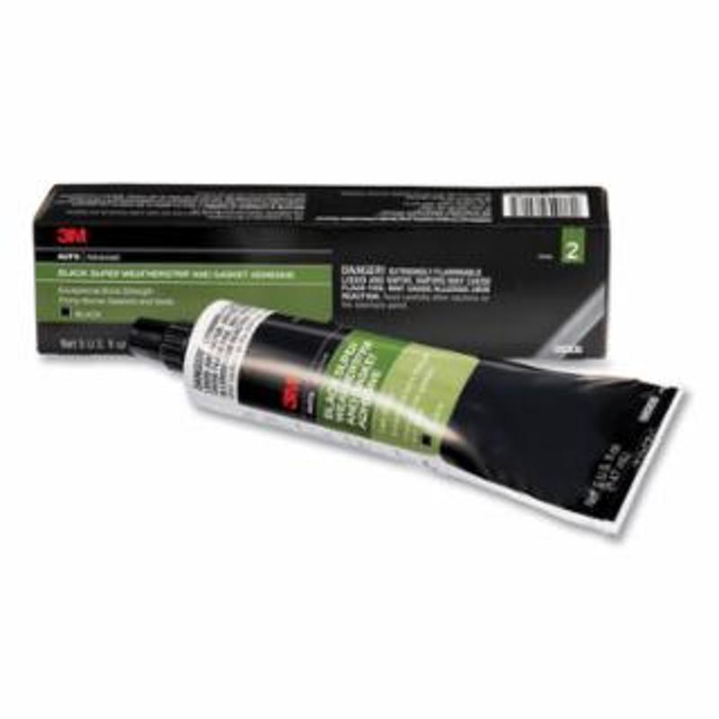 3M Black Super Weatherstrip and Gasket Adhesive, 5 fl oz, Tube, Black