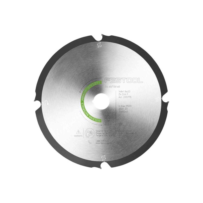 Festool Abrasive Materials Diamond 4 Tooth Saw Blade for TS 60/TSV 60 205775