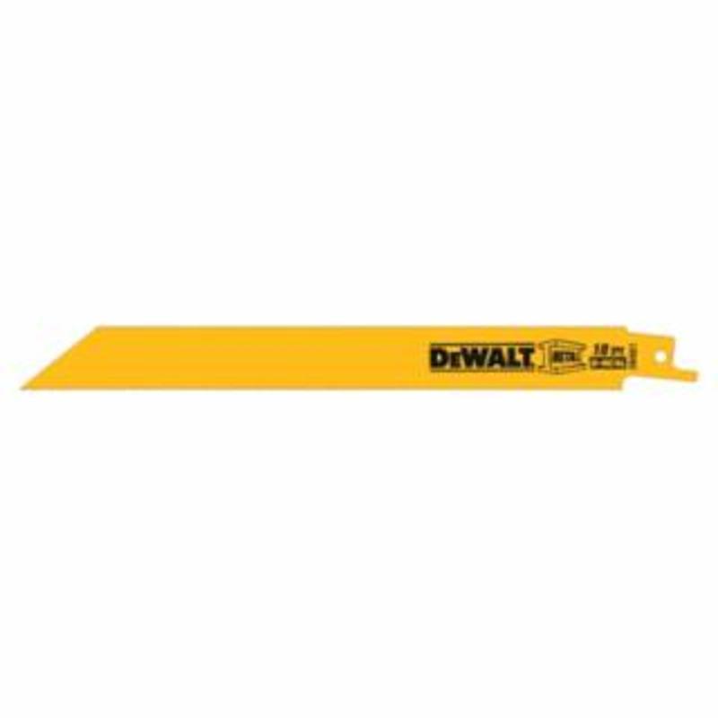 DeWalt Metal Cutting Reciprocating Saw Blades, 8 in, 18 TPI, Straight Back, 5/PK 
5 EA / PKG