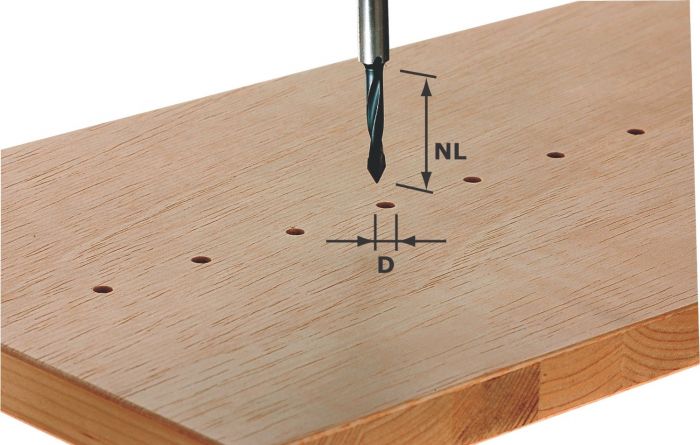Festool Spear Point Dowel Drill Bit HW S8 D5/30 491064