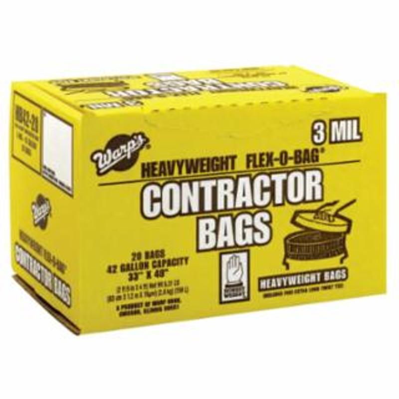 WARP BROTHERS FLEX-O-BAG® Trash Can Liners and Contractor Bags, 42 gal