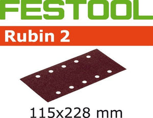 Festool Rubin2 115x228, RS2, 120 Grit, 10 pcs 499042