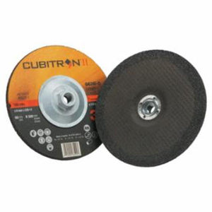 3M Cubitron™ II Depressed Center Grinding Wheel, 7-1/2 in dia, 1/4 Thick, 5/8 -11 Arbor, 36 Grit, Precision Shaped Ceramic 20 WH / Case