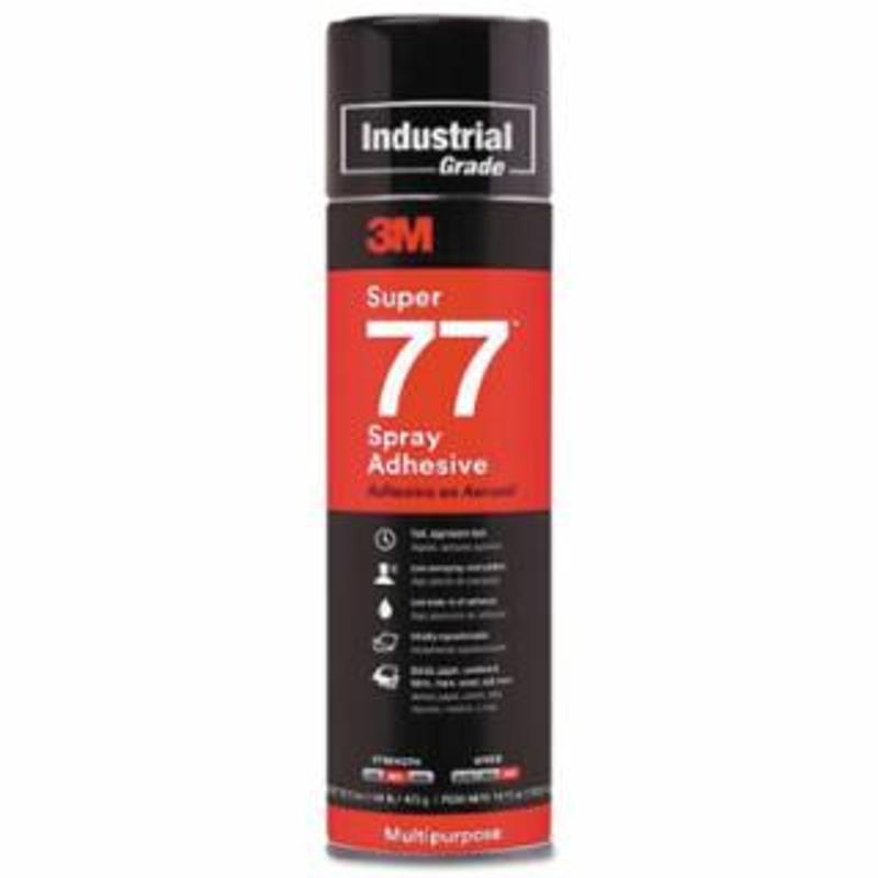 3M Super 77™ CA Mult-Purpose Spray Adhesive, 16.75 oz, Aerosol Can, Clear 12 CN / CA