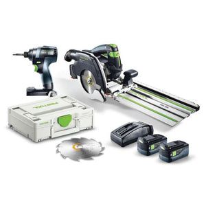 Festool Cordless Impact Driver & Track Saw Combo Kit with Guide Rail TID 18 + HKC 55 + FSK 250 577119