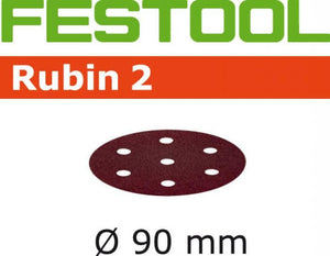 Festool Rubin 2 3-1/2 in. 180G Sanding Disc STF D90/6, 50-Pack 499083