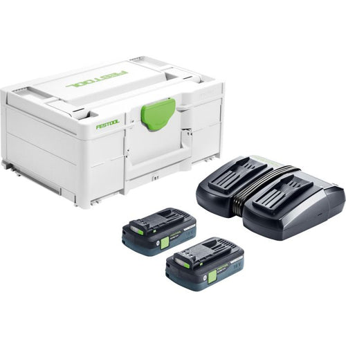 Festool 577108 Energy Set Systainer 2x 4.0Ah Batteries and TCL 6 DUO Charger