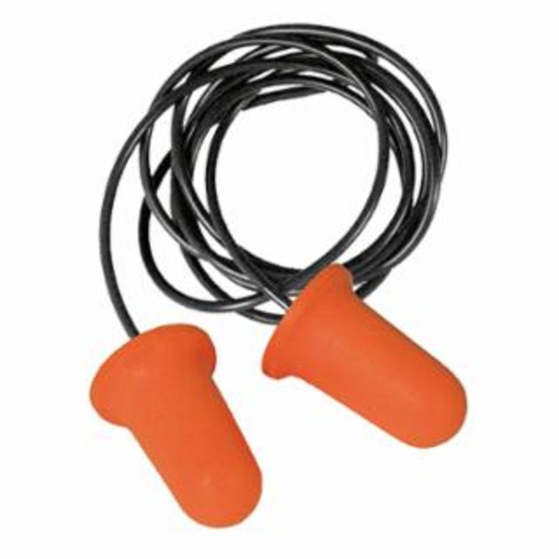 DeWalt Bell Shape Disposable Foam Earplugs, Polyurethane, Orange, Corded 6 ST / BX