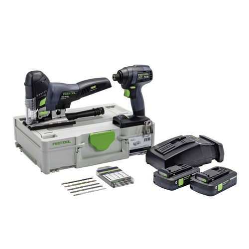 Festool Cordless Impact Driver & Jigsaw Combo Kit TID 18 + PSC 420 577120