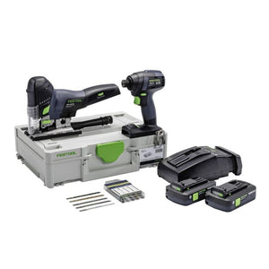 Festool Cordless Impact Driver & Jigsaw Combo Kit TID 18 + PSC 420 577120