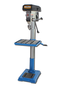 Baileigh Industrial - 220V 20" Floor Drill Press 12 Spindle Speeds, 16.5"x18.5" Table MT4, LED Worklight