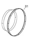 Veloci Heater Replacement Outlet Cone - Blaze 300