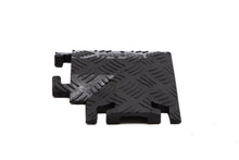 Load image into Gallery viewer, 90 Degree Left Turn for FL1X1.5, 1-Channel Fastlane® Drop-Over Cable Protector, Black - FL90LT1X1.5-B