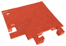 Load image into Gallery viewer, 90 Degree Left Turn for FL1X1.5, 1-Channel Fastlane® Drop-Over Cable Protector, Orange - FL90LT1X1.5-O