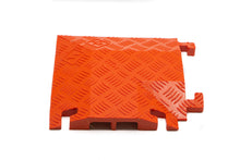 Load image into Gallery viewer, 90 Degree Right Turn for FL2X1.75, 2-Channel Fastlane® Drop-Over Cable Protector, Orange - FL90RT2X1.75-O