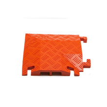 Load image into Gallery viewer, 90 Degree Right Turn for FL2X1.75, 2-Channel Fastlane Drop-Over Cable Protector, Yellow — image 3 of 3