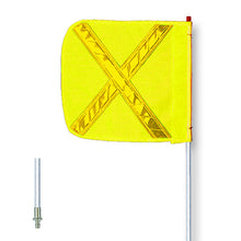 Load image into Gallery viewer, General-Purpose 10' Non-Lighted Warning Whip w/ Quick Disconnect Base 16" Yellow Flag Yellow X