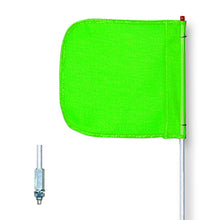 Load image into Gallery viewer, General-Purpose 12' Non-Lighted Warning Whip w/ Threaded Hex Base 12" Green Plain Flag