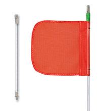 Load image into Gallery viewer, General-Purpose 12' Lighted Warning Whip Split Pole w/ Quick Disconnect Base 12" Orange Plain Flag