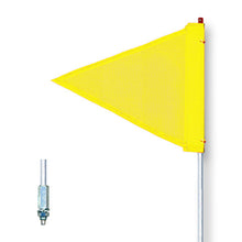 Load image into Gallery viewer, General-Purpose 5' Non-Lighted Warning Whip w/ Threaded Hex Base Triangular Yellow Flag