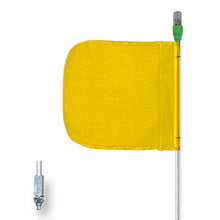 Load image into Gallery viewer, General-Purpose 6' Lighted Warning Whip w/ Threaded Hex Base 12" Yellow Plain Flag — image 2 of 2