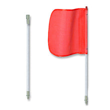 Load image into Gallery viewer, General-Purpose 8' Non-Lighted Warning Whip Split Pole w/ Quick Disconnect Base 12" Orange Plain Flag