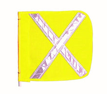 Load image into Gallery viewer, 12" Yellow Replacement Flag for Warning Whips with White Reflective X - FS9025-Y