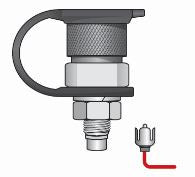 Load image into Gallery viewer, Female Quick Disconnect Base Mount with Hot Plug with 12 Pigtail and Debris Cap (Powered)