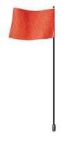 Load image into Gallery viewer, 7' Light-Duty Warning Whip with Black Rod and Hex Base Mount, Orange Flag - FSRR7B-HB
