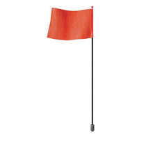 Load image into Gallery viewer, 7' Light-Duty Warning Whip with Black Rod and Hex Base Mount, Orange Flag — image 2 of 2