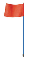 Load image into Gallery viewer, 7' Light-Duty Warning Whip with Blue Rod and Hex Base Mount, Orange Flag - FSRR7BLU-HB