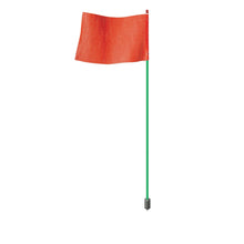 Load image into Gallery viewer, 7' Light-Duty Warning Whip with Green Rod and Hex Base Mount, Orange Flag — image 3 of 4