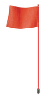 Load image into Gallery viewer, 7' Light-Duty Warning Whip with Red Rod and Hex Base Mount, Orange Flag - FSRR7R-HB