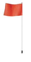 Load image into Gallery viewer, 7' Light-Duty Warning Whip with White Rod and Hex Base Mount, Orange Flag - FSRR7W-HB