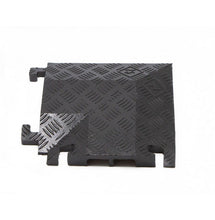 Load image into Gallery viewer, 90 Degree Left Turn for FL2X1.75, 2-Channel Fastlane® Drop-Over Cable Protector, Black - FL90LT2X1.75-B