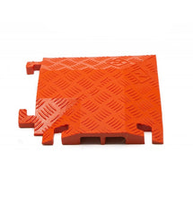 Load image into Gallery viewer, 90 Degree Left Turn for FL2X1.75, 2-Channel Fastlane® Drop-Over Cable Protector, Orange - FL90LT2X1.75-O