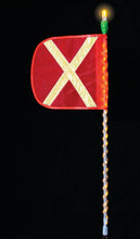 Load image into Gallery viewer, All-Purpose 8' Amber LED Wrapped Lighted Warning Whip, w/ Orange Flag and Amber Light - FSLEDA8OYA