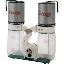 Load image into Gallery viewer, Grizzly G0562ZP - 3 HP Double Canister Dust Collector with Aluminum Impeller   -   Polar Bear Series