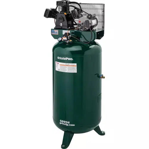 Grizzly PRO G0956 - 80-Gallon 5 HP Stationary Air Compressor