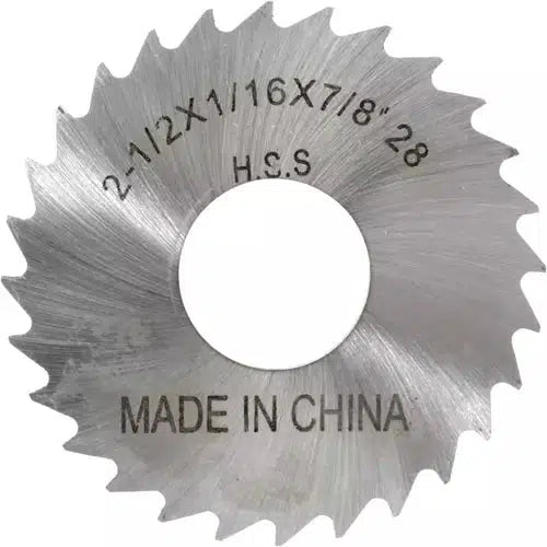 Grizzly G9471 - HSS Slitting Saws - 2-1/2