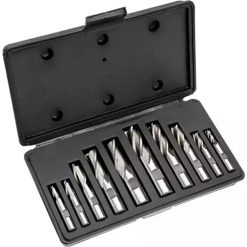 Grizzly G9759 - HSS 2 and 4 Flute End Mills, 10 pc. Set